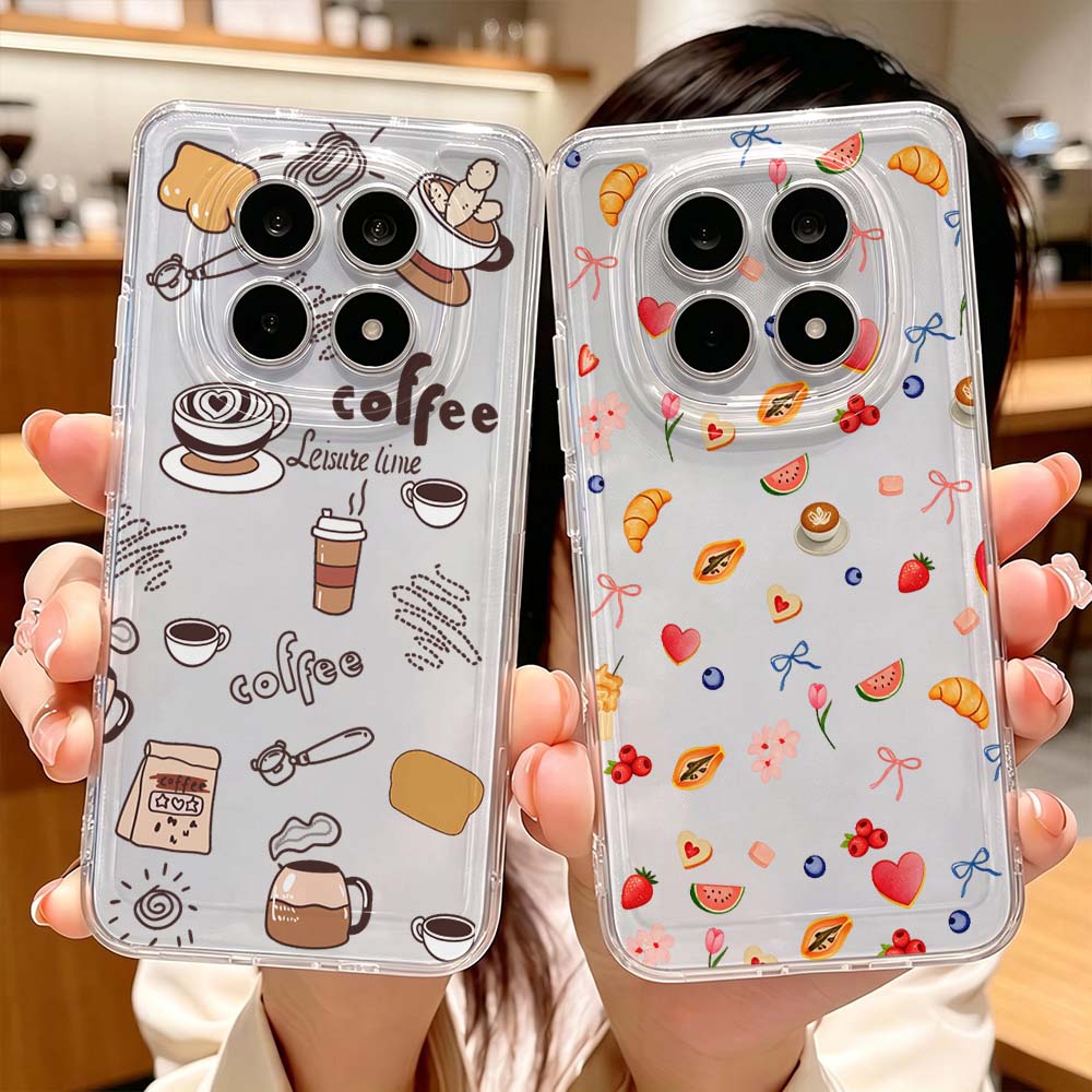 Xiaomi Redmi Note 13 - Minimalist Coffee Pattern Phone Case For