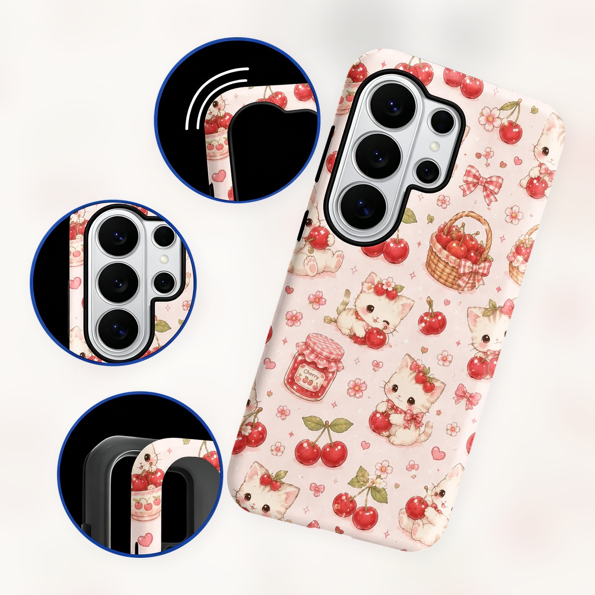 Cute Kitten Cherry Pattern 2-i - Samsung Galaxy S24 recension och pris