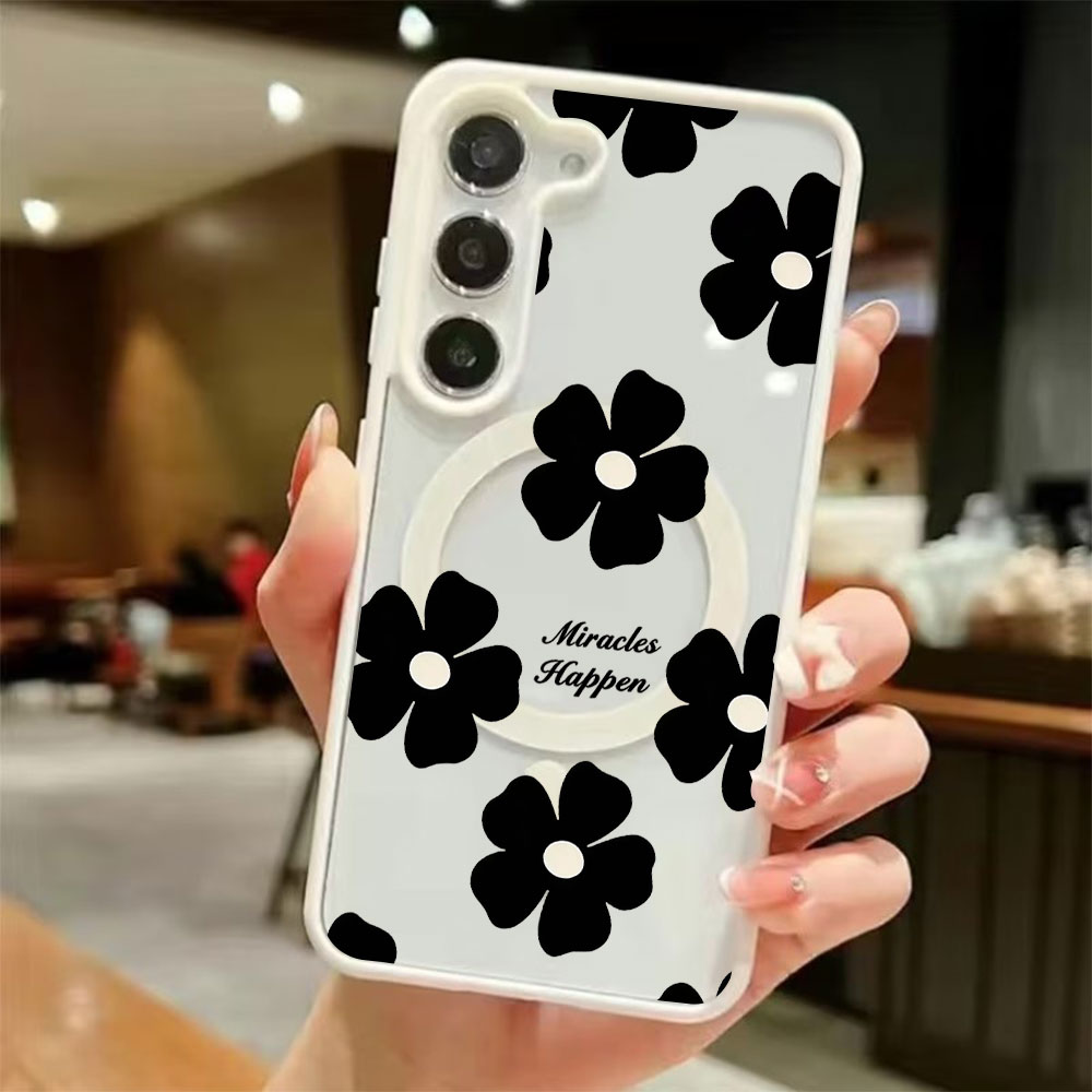 Black Flower Personalized Prin - Samsung Galaxy S24 recension och pris
