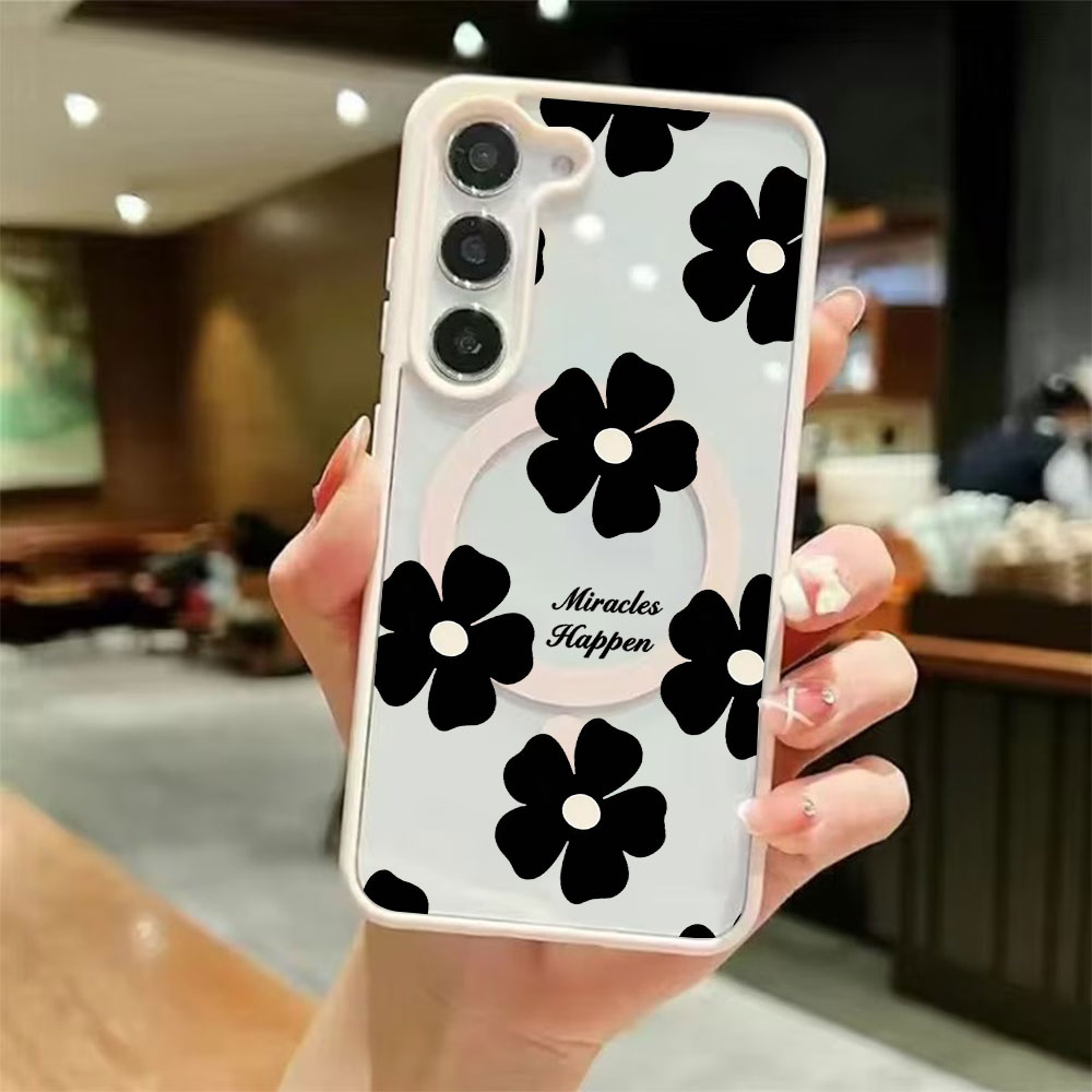 Black Flower Personalized Prin - Samsung Galaxy S24 recension och pris