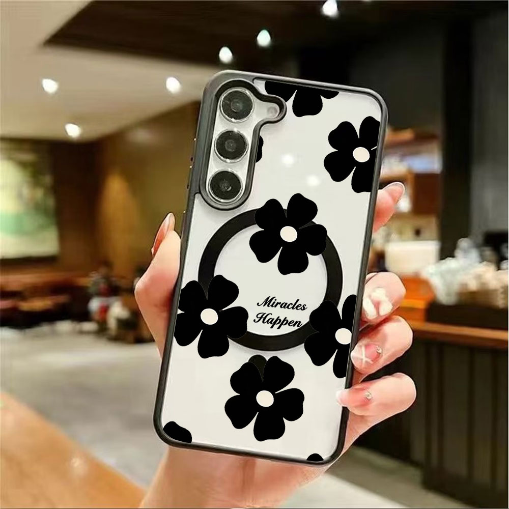 Black Flower Personalized Prin - Samsung Galaxy S24 recension och pris